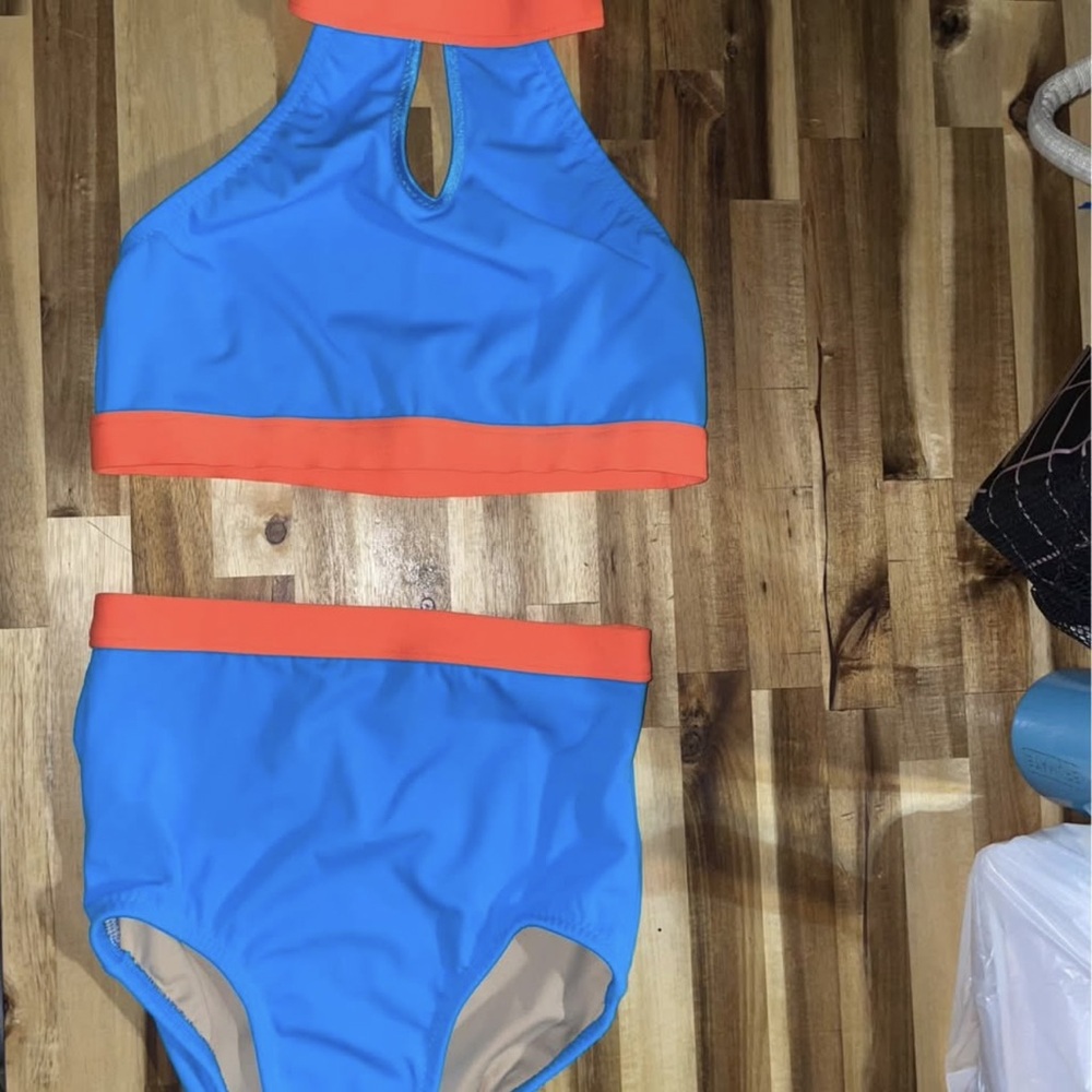 Blue and Orange Kids 2 Piece Dance Set